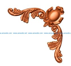 Wood carving pattern A000127 file 3dClip free vector art 3d model download for CNC