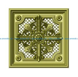 Wood carving pattern A000131 file 3dClip free vector art 3d model download for CNC