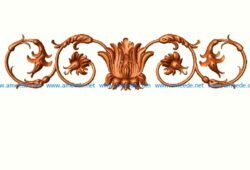 Wood carving pattern A000136 file 3dClip free vector art 3d model download for CNC