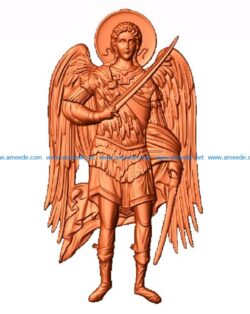 archangel Michael file STL for Artcam and Aspire jdpaint free vector art 3d model download for CNC