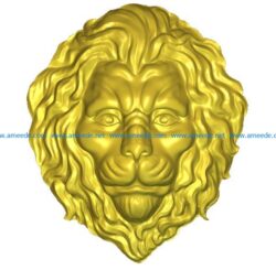 bas-relief of the face of a lion 2 file RLF artcam and aspire free vector art 3d model download for CNC