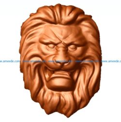 face of a lion file STL for Artcam and Aspire jdpaint free vector art 3d model download for CNC
