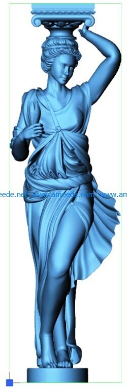 goddess statue file stl free vector art 3d model download for CNC