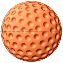 golf ball file 3dClip free vector art 3d model download for CNC