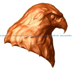 hawk head file STL for Artcam and Aspire jdpaint free vector art 3d model download for CNC