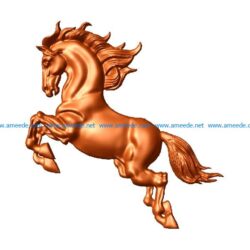 horse file STL for Artcam and Aspire jdpaint free vector art 3d model download for CNC
