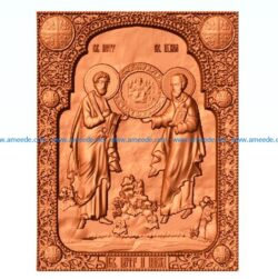 icon Peter and Paul file STL for Artcam and Aspire jdpaint free vector art 3d model download for CNC