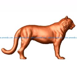 leopard file STL for Artcam and Aspire jdpaint free vector art 3d model download for CNC