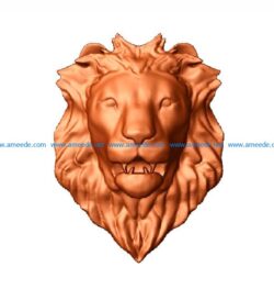 lion head file STL for Artcam and Aspire jdpaint free vector art 3d model download for CNC