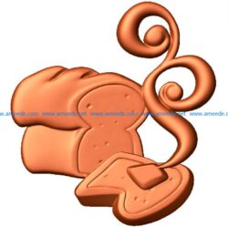 loaf of bread file 3dClip free vector art 3d model download for CNC