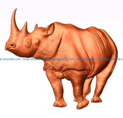 rhinoceros file STL for Artcam and Aspire jdpaint free vector art 3d model download for CNC