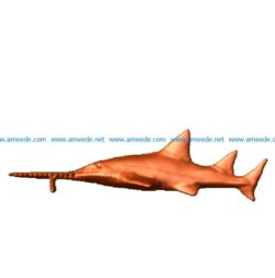 saw fish file STL for Artcam and Aspire jdpaint free vector art 3d model download for CNC