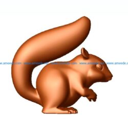 squirrel file STL for Artcam and Aspire jdpaint free vector art 3d model download for CNC