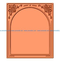 the frame is simple file STL for Artcam and Aspire jdpaint free vector art 3d model download for CNC