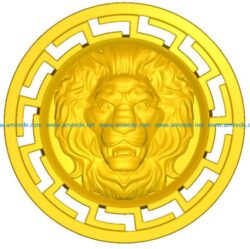 the lion is head file free vector art 3d model download for CNC