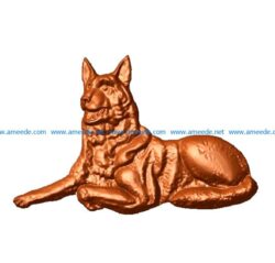 wolf file STL for Artcam and Aspire jdpaint free vector art 3d model download for CNC