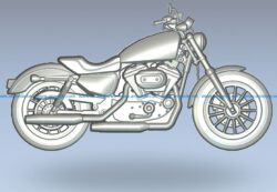 American motorcycle motobike wood carving file stl for Artcam and Aspire jdpaint free vector art 3d model download for CNC