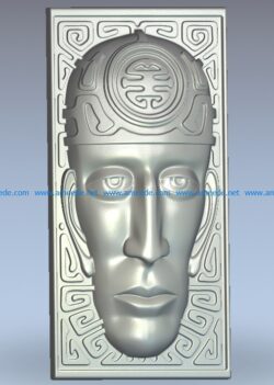 Art mask wood carving file stl for Artcam and Aspire jdpaint free vector art 3d model download for CNC