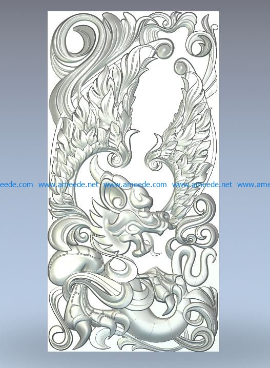 Backgammon dragon in a frame wood carving file stl for Artcam and Aspire jdpaint free vector art 3d model download for CNC