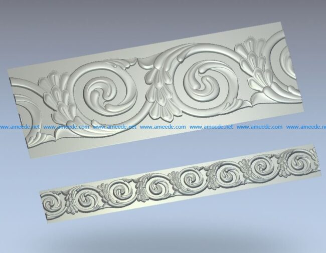 Baguette wood carving file stl for Artcam and Aspire jdpaint free vector art 3d model download for CNC