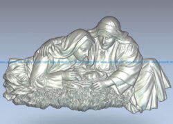 Birth of christ wood carving file stl for Artcam and Aspire jdpaint free vector art 3d model download for CNC