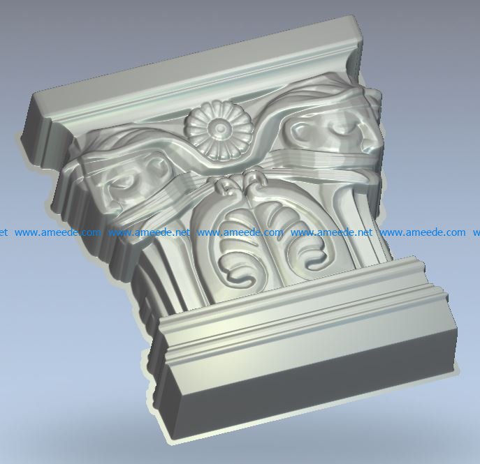 Capital with masks wood carving file RLF for Artcam 9 and Aspire free vector art 3d model download for CNC