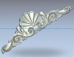 Centerpiece Seashell pattern wood carving file stl for Artcam and Aspire jdpaint free vector art 3d model download for CNC