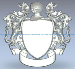 Coat of arms wood carving file stl for Artcam and Aspire jdpaint free vector art 3d model download for CNC