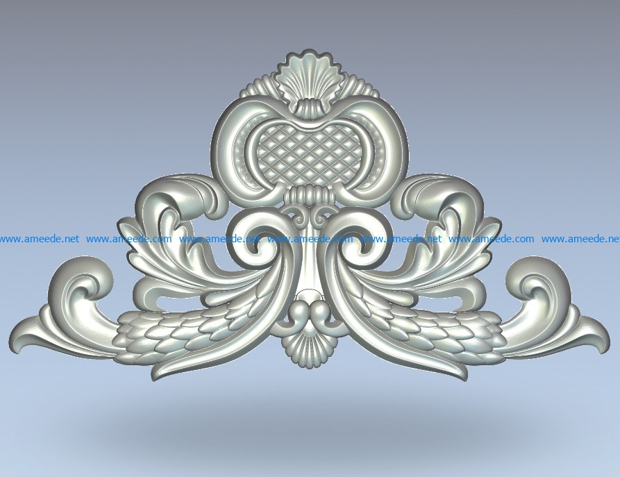 Decor element pineapple shaped wood carving file stl for Artcam and Aspire jdpaint free vector art 3d model download for CNC