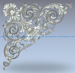 Decorative corner wood carving file stl for Artcam and Aspire jdpaint free vector art 3d model download for CNC