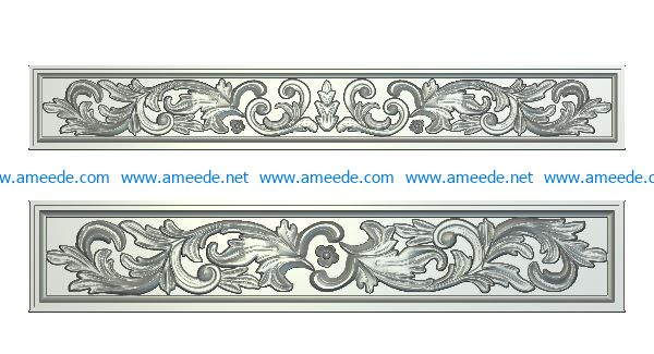 Decorative friezes wood carving file RLF for Artcam 9 and Aspire free vector art 3d model download for CNC