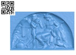 Cupid and Bacchus Wood carving file STL for Artcam and Aspire free vector art 3d model download for CNC
