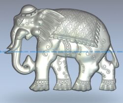 Elephant indian wood carving file stl for Artcam and Aspire jdpaint free vector art 3d model download for CNC