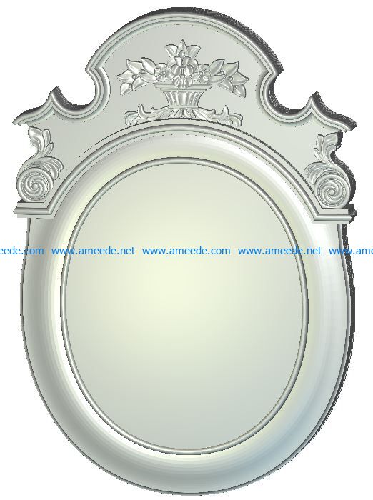 Frame for the mirror file RLF for Artcam 9 and Aspire free vector art 3d model download for CNC wood carving