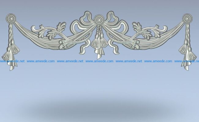 Garter Decor Element wood carving file stl for Artcam and Aspire jdpaint free vector art 3d model download for CNC