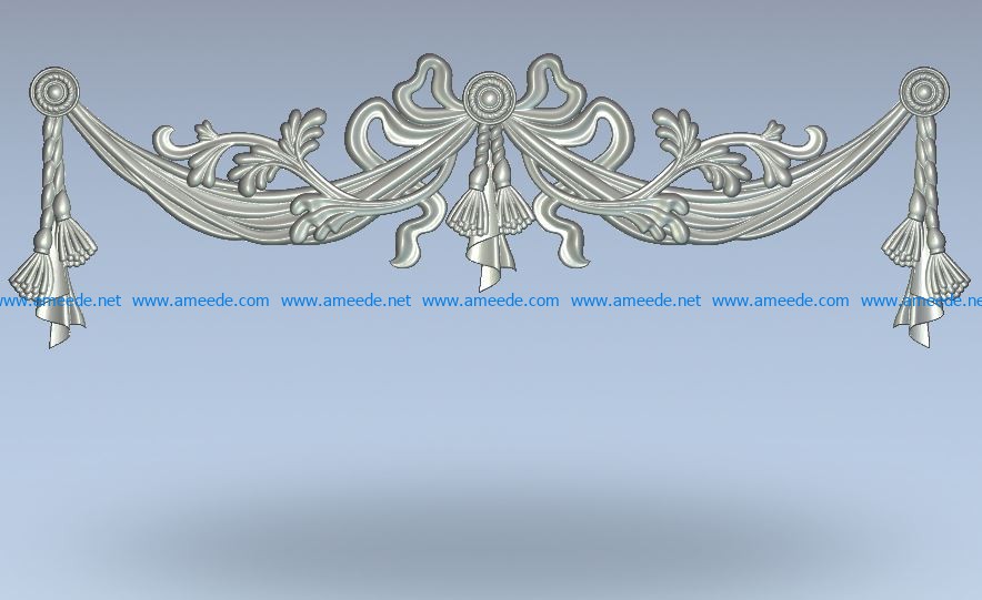 Garter Decor Element wood carving file stl for Artcam and Aspire jdpaint free vector art 3d model download for CNC