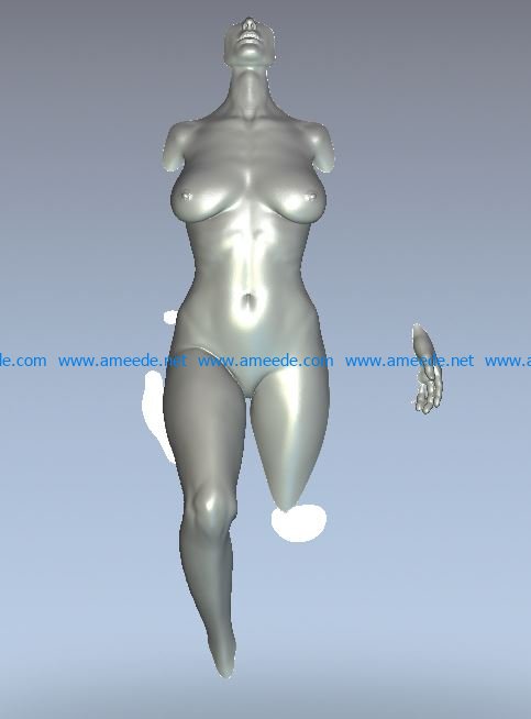 Girl under water wood carving file stl for Artcam and Aspire jdpaint free vector art 3d model download for CNC
