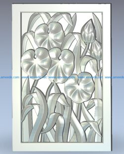 Grass Panel wood carving file stl for Artcam and Aspire jdpaint free vector art 3d model download for CNC