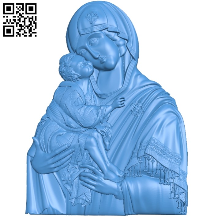 Holy Mother of God Don A000770 wood carving file stl for Artcam and Aspire free art 3d model download for CNC