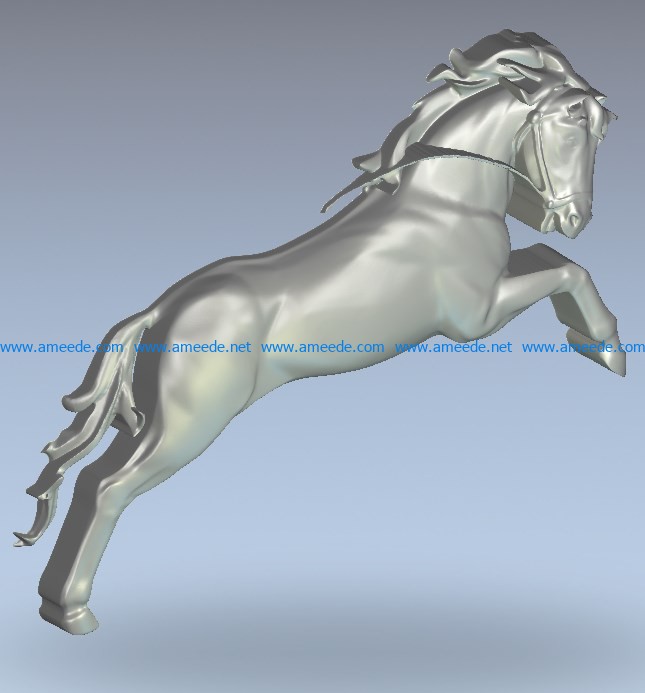 Horse foal 3d wood carving file stl for Artcam and Aspire jdpaint free vector art 3d model download for CNC