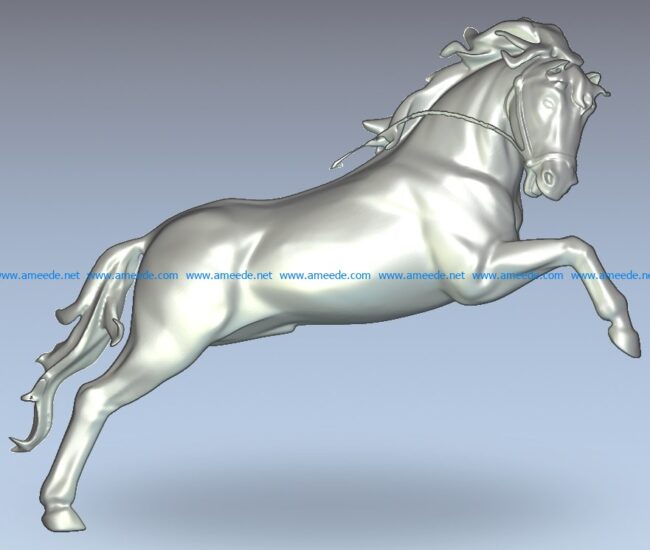 Horse foal wood carving file stl for Artcam and Aspire jdpaint free vector art 3d model download for CNC