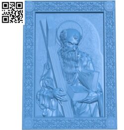 Icon Apostle Andrew picture A000787 wood carving file stl for Artcam and Aspire free art 3d model download for CNC