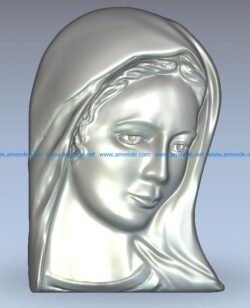 Madonna wood carving file stl for Artcam and Aspire jdpaint free vector art 3d model download for CNC