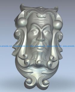 Mask number face wood carving file stl for Artcam and Aspire jdpaint free vector art 3d model download for CNC