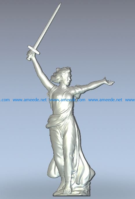 Monument Motherland is calling wood carving file stl for Artcam and Aspire jdpaint free vector art 3d model download for CNC