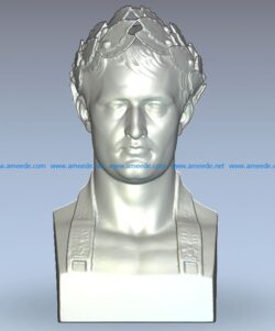 Napoleon wood carving file stl for Artcam and Aspire jdpaint free vector art 3d model download for CNC