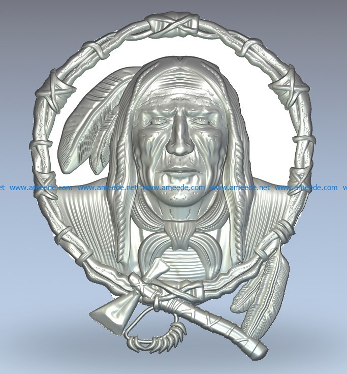 Native American Navajo wood carving file stl for Artcam and Aspire jdpaint free vector art 3d model download for CNC