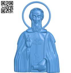 No salary icon Sergius of Radonezh A000775 wood carving file stl for Artcam and Aspire free art 3d model download for CNC