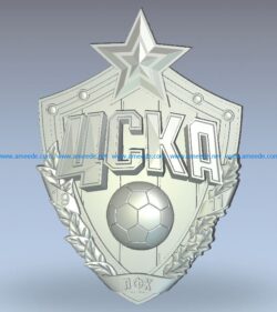 PFC CSKA Moscow wood carving file stl for Artcam and Aspire jdpaint free vector art 3d model download for CNC