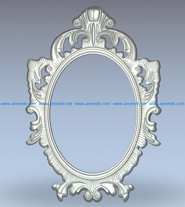 Pattern Frame for mirror wood carving file stl for Artcam and Aspire jdpaint free vector art 3d model download for CNC
